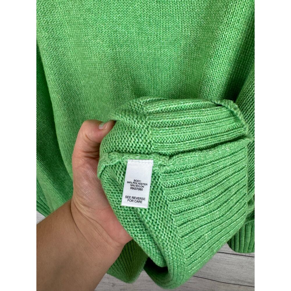 Cato Plus Size Green Knit V-Neck Sweater Size 26/28W - Picture 5 of 7